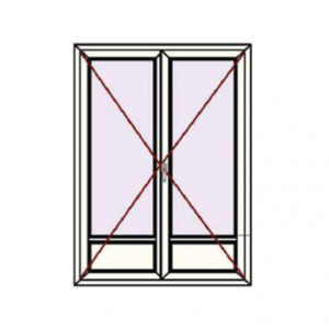 PORTE-FENÊTRE 2 VANTAUX PVC