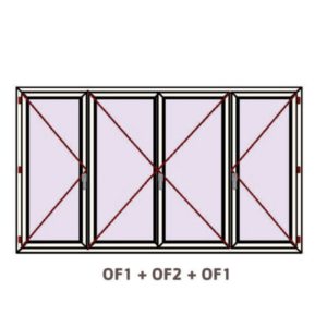 FENÊTRE À LA FRANÇAISE 4 VANTAUX ALUMINIUM